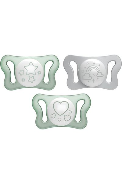Chicco PhysioForme Micrò Lumi, Baby Dummy Glow in the Dark Light with Mini Dummy, Ergonomic Shape,