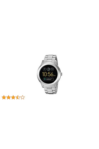 Fossil ساعة Ftw2116 Q Founder الذكية من الجيل الثاني، مصنوعة من الفولاذ المقاوم للصدأ، بشاشة تعمل باللمس (فضية)