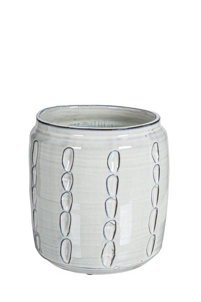 Bizzotto Gray Ceramic Vase Naxos Ø 24.5 cm x 24.5 h