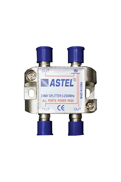 flores Splitter TV Profesional, pentru cablu coaxial, 5-2500 MHz, 3 iesiri