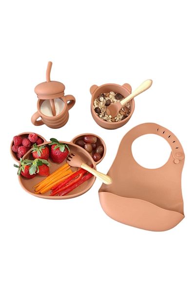 Malvys Baby and child feeding set, pale orange
