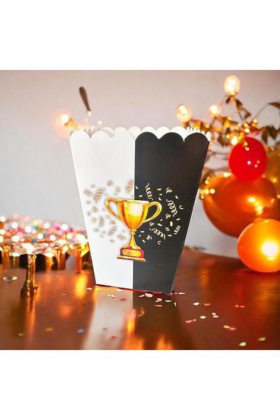 Cadde Süs Bjk Themed Popcorn 8-Piece Corn Box