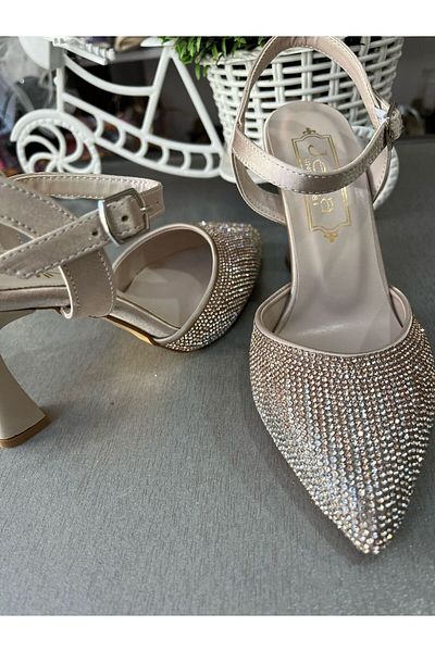 JENA 7.5 cm Thick Galler Heel Ebruli Color Transition Very Stylish-Very Stylish Evening Dress Shoes