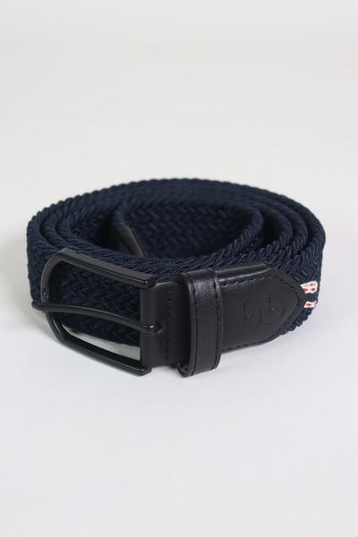 babbelt Elastic Knitted Unisex Belt Navy Blue