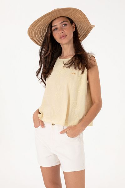 U.S. Polo Assn. Women's Light Khaki Short Sleeve Shirt 50299633-Vr183