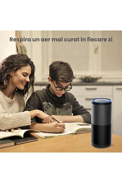 HASEPE Portable Car Air Purifier, Hepa Filter, Double Filtration, Activated Carbon