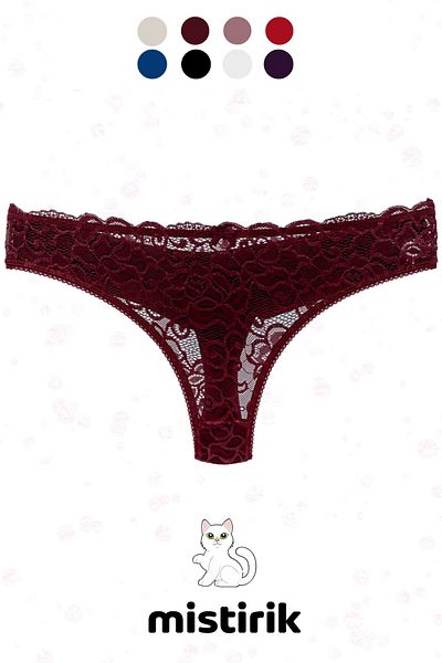 MİSTİRİK Tanga sport flexibilă și moale cu model Masara de culoare burgundă
