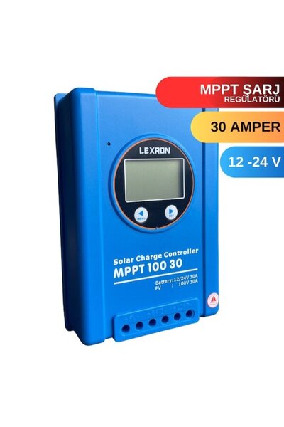 Lexron Mppt 30 A Amper 12 / 24 V Volt Şarj Kontrol Cihazı Regülatörü