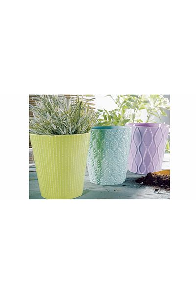 Decorer Ghiveci de flori ceramică verde Ø 13 cm x 14 cm înălțime