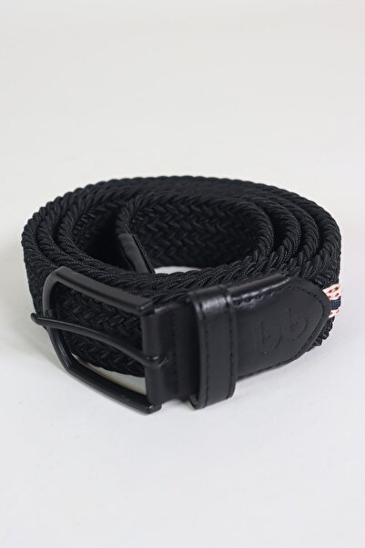 babbelt حزام شبكي مرن أسود للجنسين