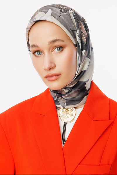 Mooncorn Κρέμα Lorya Pattern Βαμβακερό Φουλάρι