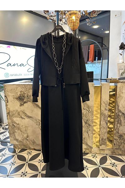 Ranasubaşı Sandy Fabric Double Set Black