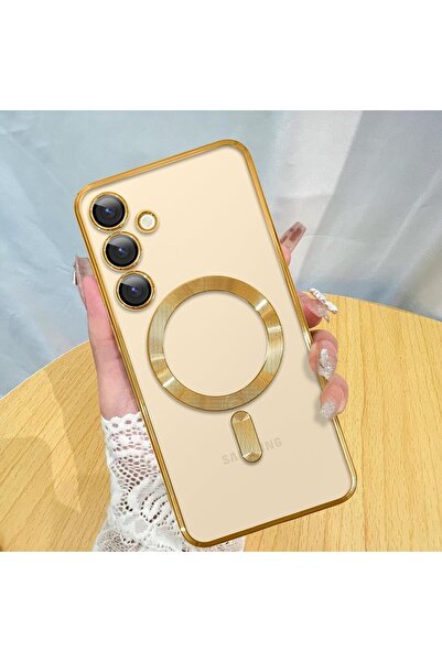 Rivor Samsung Galaxy S24 & Galaxy S25 Kılıf Kamera Korumalı Magsafe Wireless Şarj Kenarları Renkli Kapak