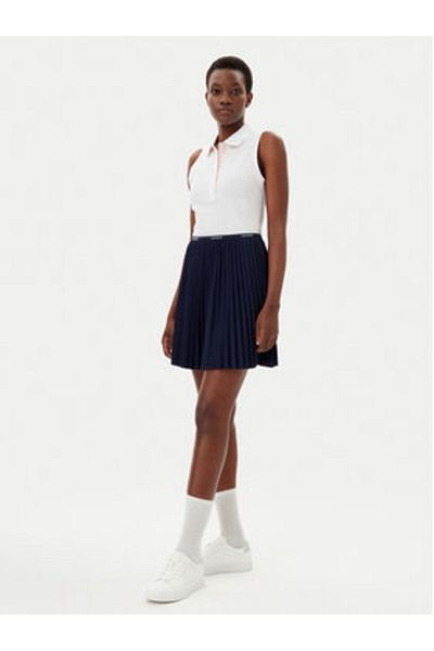Lacoste Fustă plisată pentru femei JF1403 bleumarin