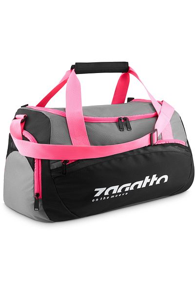 zagatto Sports Bag For Women, ®, Black/pink, Spacious & Lightweight, 35x28x23 Cm, Zg819