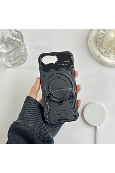 Rivor Apple iPhone 16E Uyumlu Kılıf Kamera Lens Korumalı Magsafe Destekli Man...
