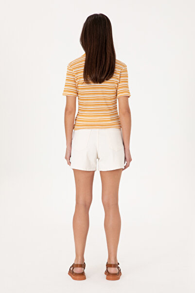 U.S. Polo Assn. Kadın Beyaz Jean Şort 50300132-DN0015