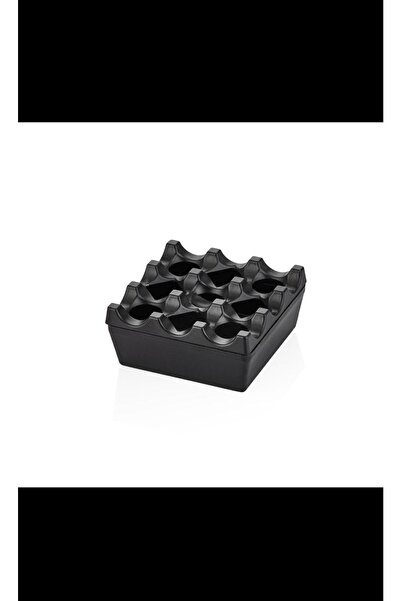 U.M.T Mat Siyah Metal 9 Delikli Kül Tablası Küllük Kültablası
