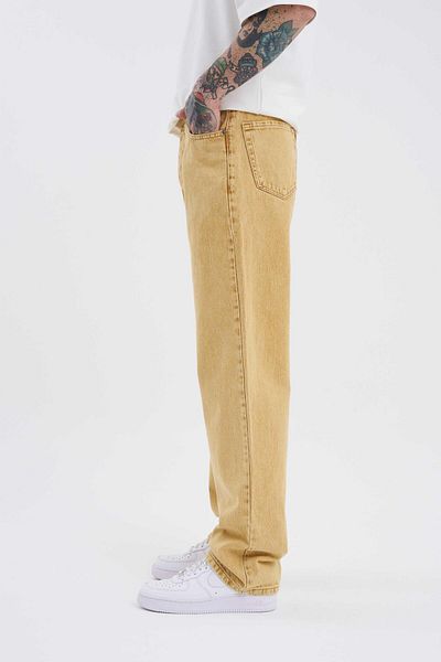 Machinist Baggy Relaxed Jean Effect Trousers Golden Acid