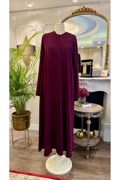 BukrinaCo Bordo Medine ipeği tesettür abaya