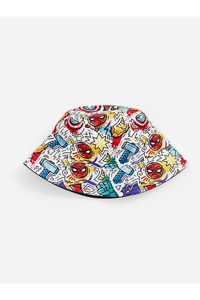 LC Waikiki Colorful Avengers Printed Boy's Bucket Hat