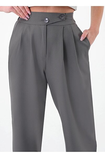 hk Women, Korean Model, Black and Anthracite, Palozzo Pants.