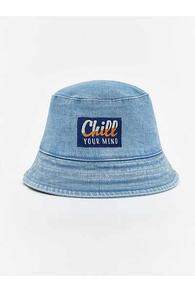 LC Waikiki Pălărie tip găleată pentru băiat din denim albastru