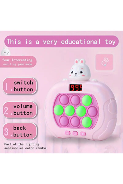 OEM Pop-It Console interactive game, anti-stress, with sounds and lights, display and 999 levels, Bunny shape