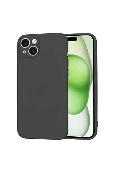 SKYDDAR INNOVATION Case for iPhone 15 Plus, Velvet Silicone, SoftElegance, Black, sticker set