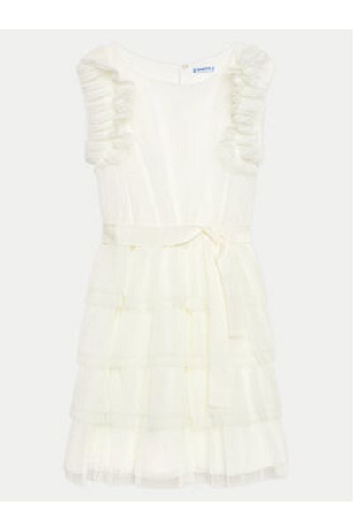 MAYORAL Girl Elegant Dress 6943 Ecru