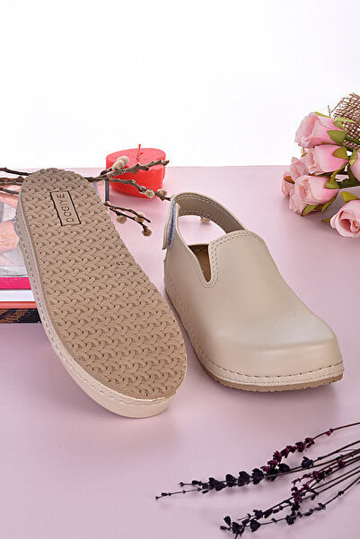 DOGİYE 1005 Krem Renkli Step Sandalet