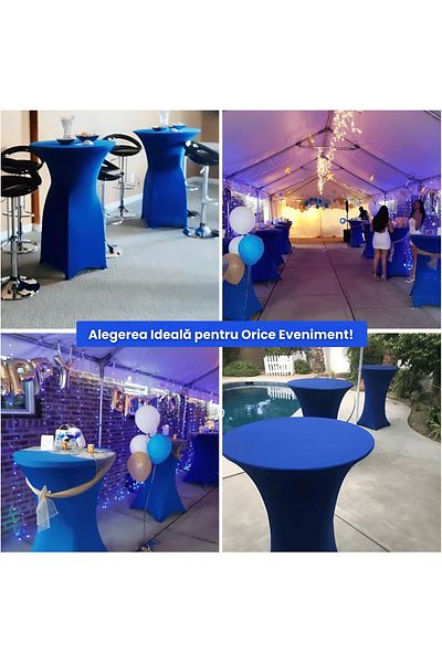 HASEPE Event Table Cover, Elastic Table Cover, Elastic Tablecloth for Cocktail Table