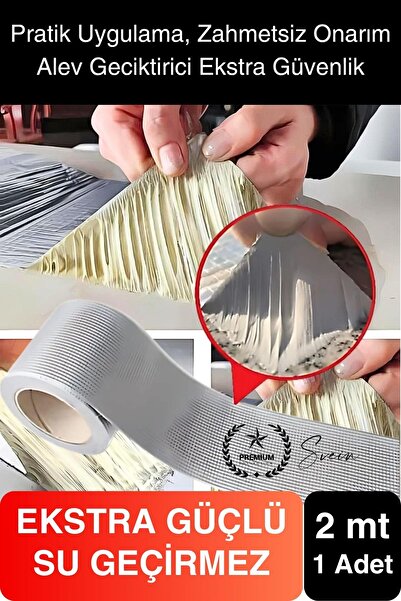 Svein Ekstra Güçlü 2 mt Dış Cephe Su Geçirmez Sakız Bant Sızıntı Çamur Bandı ...