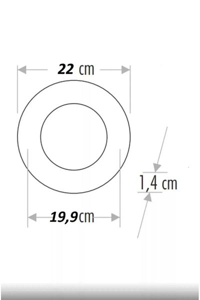 Cata Ct-5169 18W Slim Panel Led Luminaire Recessed Metal Case Warm White 3200K