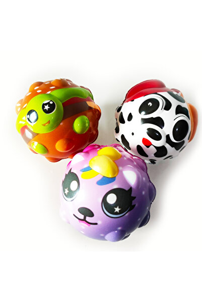 sallma Set de 3 mingi elastice, Super Ball, multicolore, 7 cm