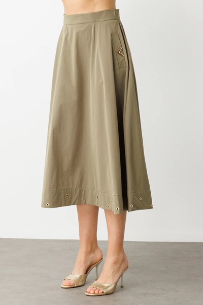 ON Кюшгозю Детальний парашутний тканинний спідниця хакі 56402