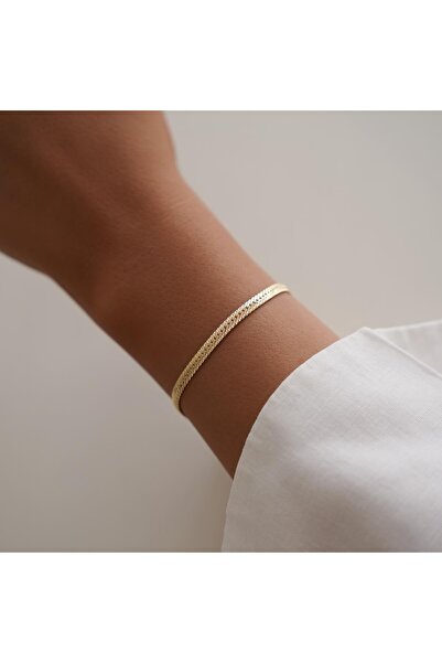 ALTINTAŞ KUYUMCULUK Kalın Hasır Yılan Altın Bileklik