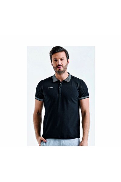 UHLSPORT 3201131-20.002 Ανδρικό μπλουζάκι Polo Neck Cotton Slınce M