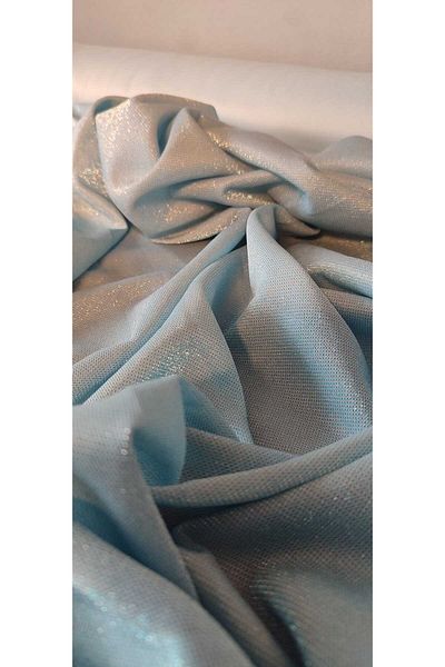 River Fabrics Glitter Knitted Shimmer Fabric Blue