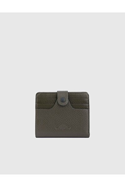 İLVİ Rainier Genuine Leather Unisex Khaki Wallet