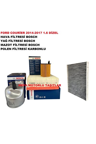 Bosch Ford Courier 1.6 Dizel Yağ Bakım Filtre Seti BOSCH (4filtre)