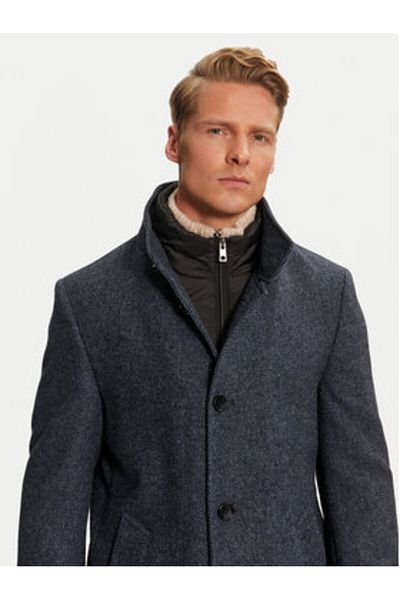 Pierre Cardin Palton de lână pentru bărbați 84001.6103 Bleumarin
