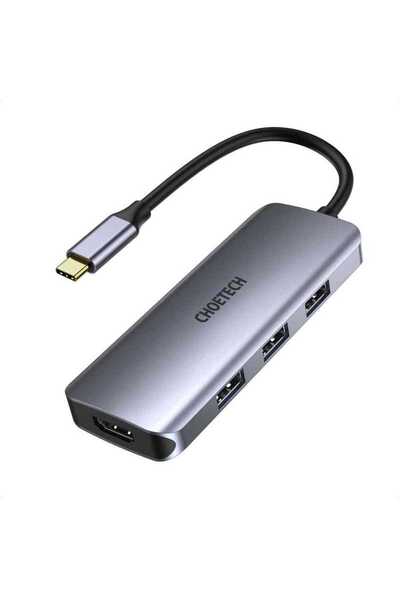 CHOETECH Choetech M19 USB-C Hub 1x HDMI 3 x USB 3.0 SD PD 100W