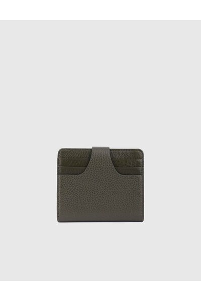 İLVİ Rainier Genuine Leather Unisex Khaki Wallet