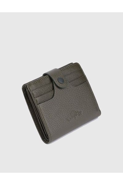 İLVİ Rainier Genuine Leather Unisex Khaki Wallet