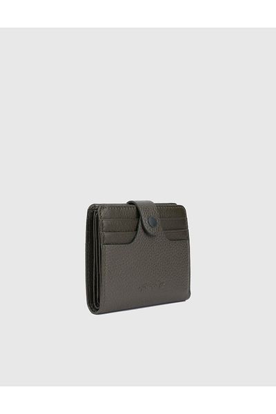 İLVİ Rainier Genuine Leather Unisex Khaki Wallet