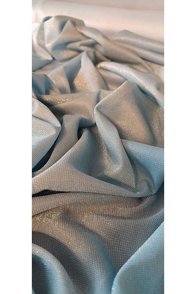 River Fabrics Glitter Knitted Shimmer Fabric Blue