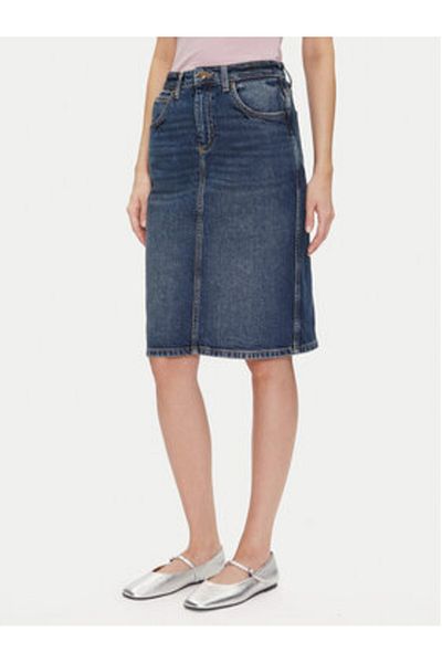 Lee Fustă din denim pentru femei 112355270 bleumarin