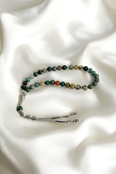 Elifsu Jewelry Ινδική πέτρα Ακίλης, φυσική πέτρα για ροζάριο