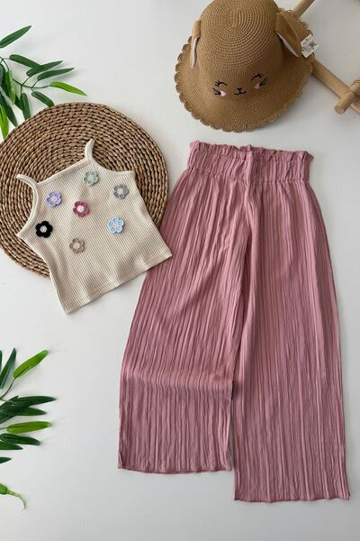 Minigimin Cicileri Мінігimin Cicileri Ромашка в'язаний детальний широкий штан...